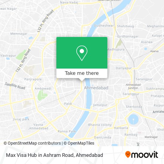 Max Visa Hub in Ashram Road map