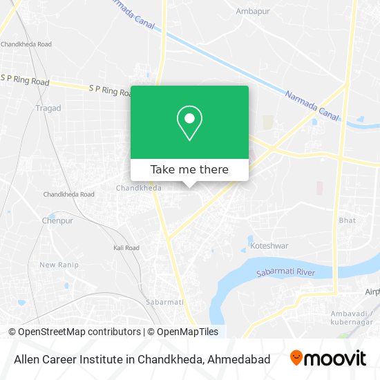 Allen Career Institute in Chandkheda map