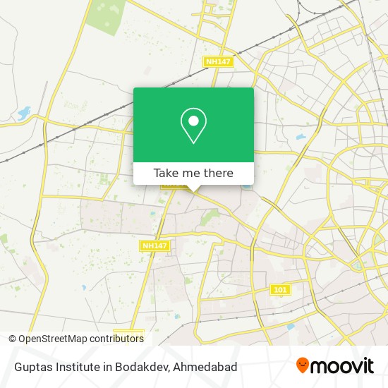 Guptas Institute in Bodakdev map