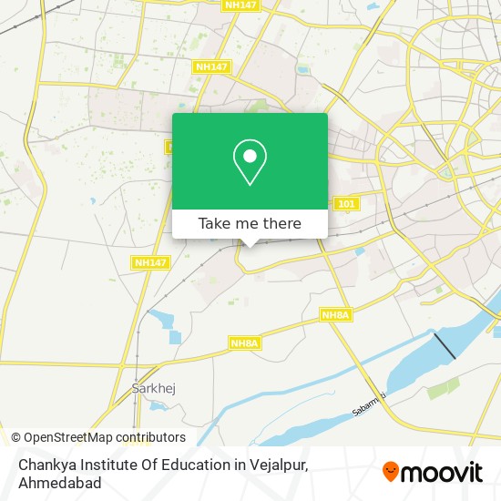 Chankya Institute Of Education in Vejalpur map