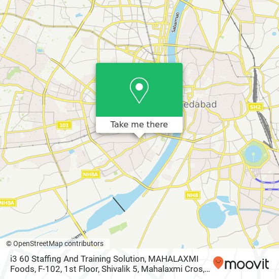 i3 60 Staffing And Training Solution, MAHALAXMI Foods, F-102, 1st Floor, Shivalik 5, Mahalaxmi Cros map