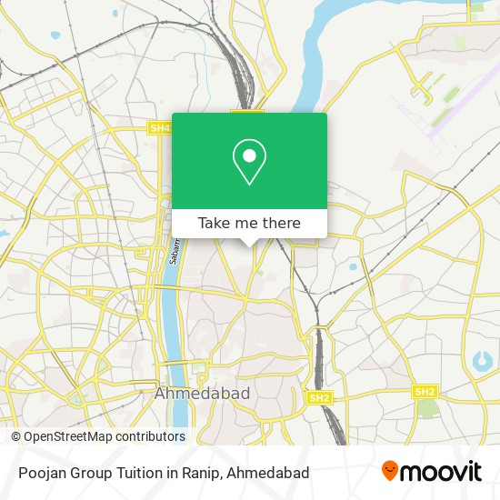 Poojan Group Tuition in Ranip map