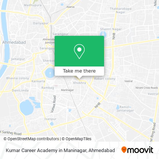 Kumar Career Academy in Maninagar map