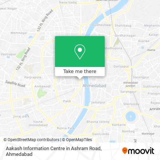 Aakash Information Centre in Ashram Road map