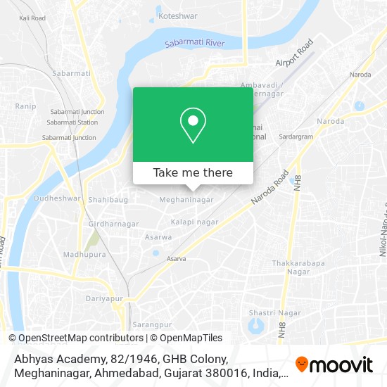 Abhyas Academy, 82 / 1946, GHB Colony, Meghaninagar, Ahmedabad, Gujarat 380016, India map