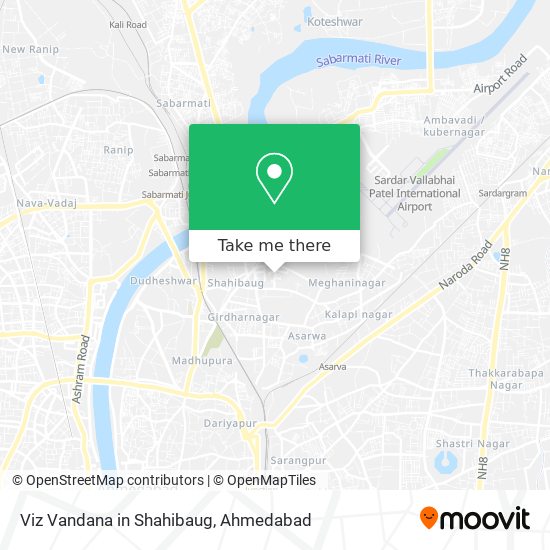 Viz Vandana in Shahibaug map