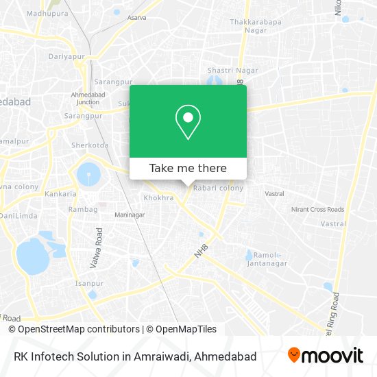 RK Infotech Solution in Amraiwadi map