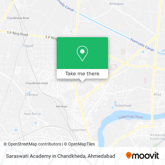 Saraswati Academy in Chandkheda map