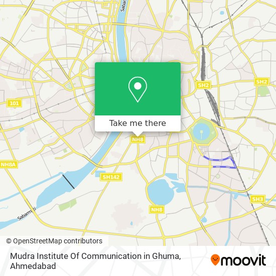 Mudra Institute Of Communication in Ghuma map