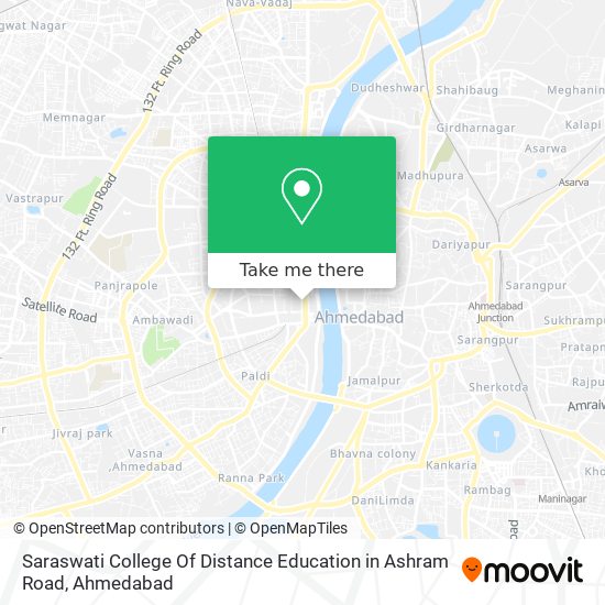 Saraswati College Of Distance Education in Ashram Road map