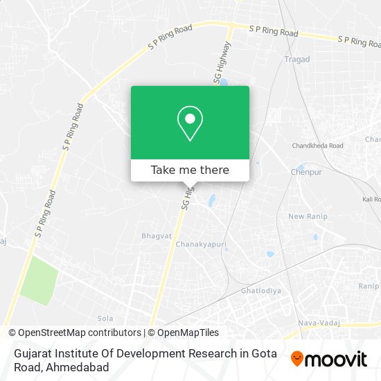 Gujarat Institute Of Development Research in Gota Road map