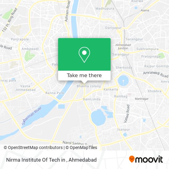 Nirma Institute Of Tech in map