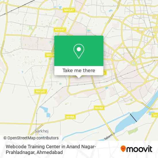 Webcode Training Center in Anand Nagar-Prahladnagar map