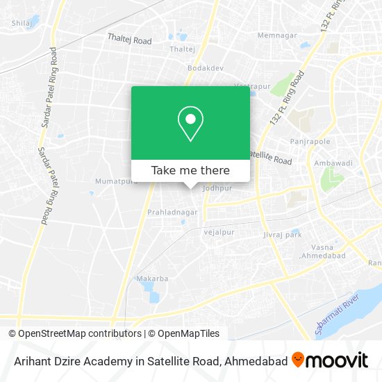 Arihant Dzire Academy in Satellite Road map
