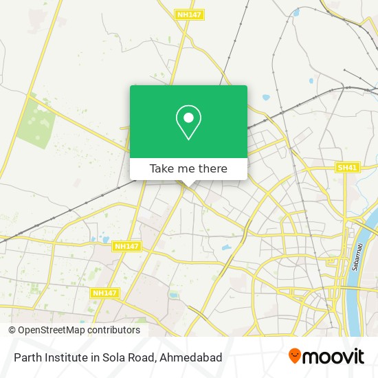 Parth Institute in Sola Road map