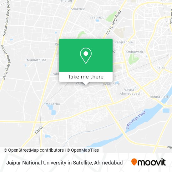 Jaipur National University in Satellite map