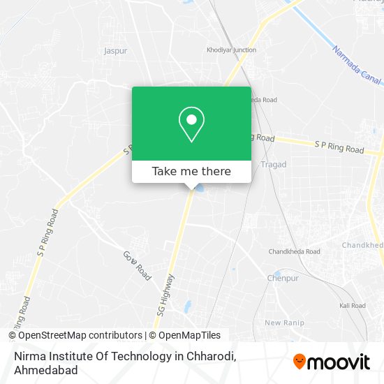 Nirma Institute Of Technology in Chharodi map