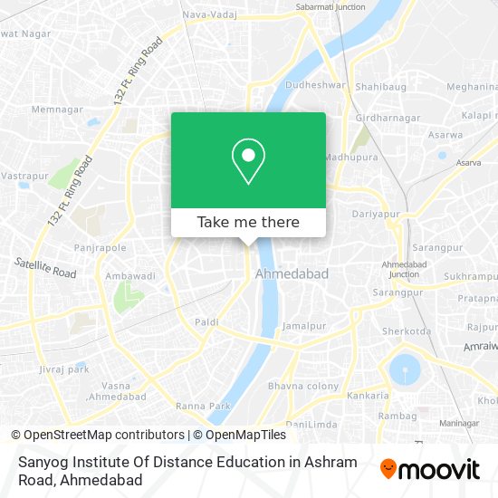 Sanyog Institute Of Distance Education in Ashram Road map