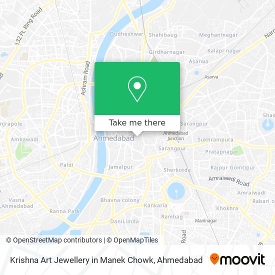 Krishna Art Jewellery in Manek Chowk map