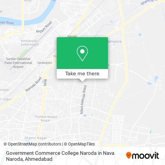 Government Commerce College Naroda in Nava Naroda map