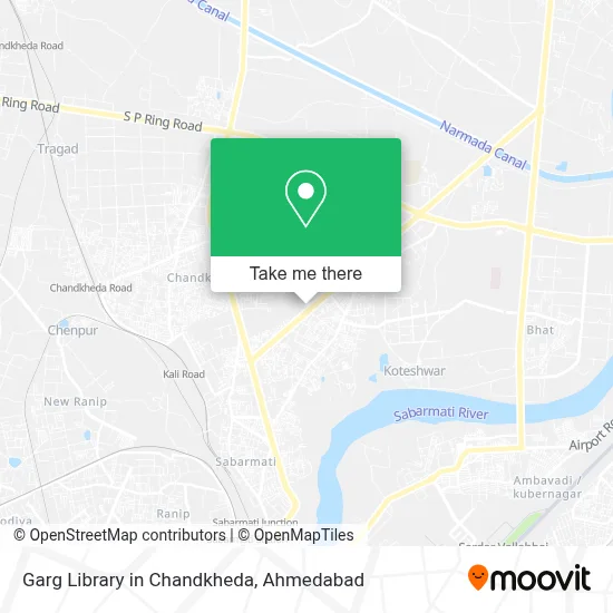 Garg Library in Chandkheda map