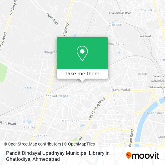 Pandit Dindayal Upadhyay Municipal Library in Ghatlodiya map