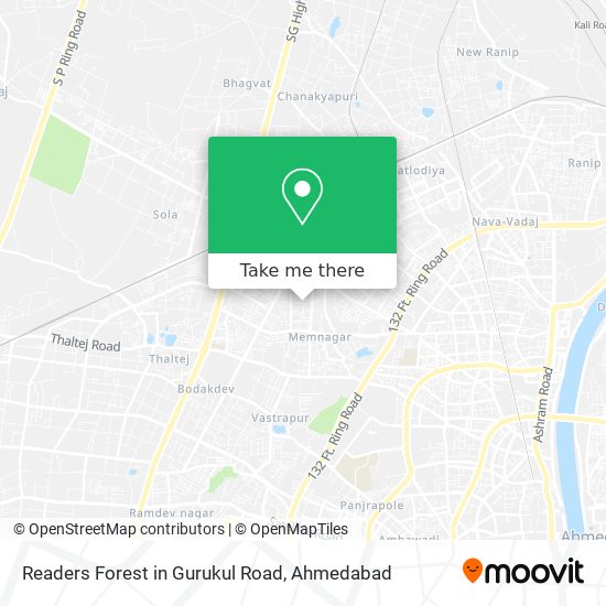 Readers Forest in Gurukul Road map