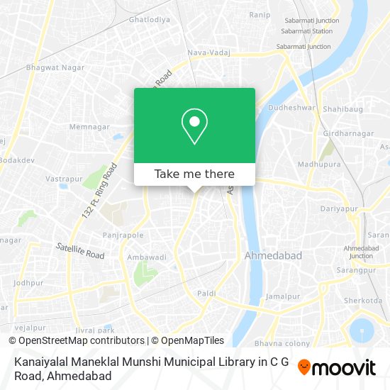 Kanaiyalal Maneklal Munshi Municipal Library in C G Road map