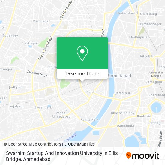 Swarnim Startup And Innovation University in Ellis Bridge map