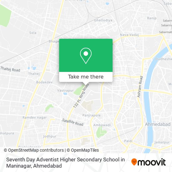 Seventh Day Adventist Higher Secondary School in Maninagar map