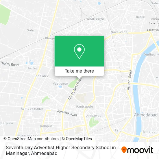Seventh Day Adventist Higher Secondary School in Maninagar map