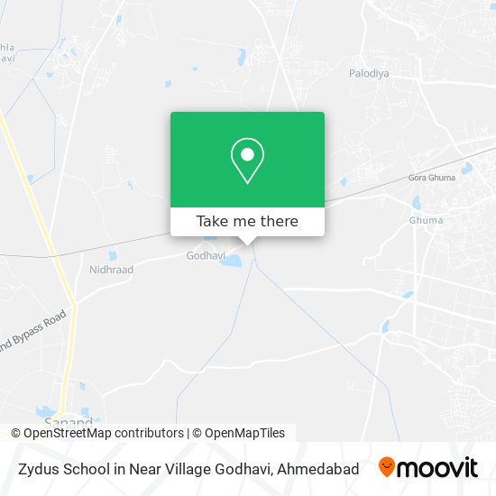 Zydus School in Near Village Godhavi map