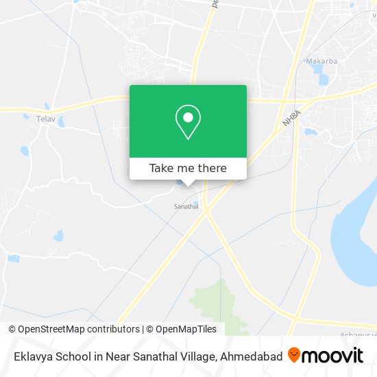 Eklavya School in Near Sanathal Village map