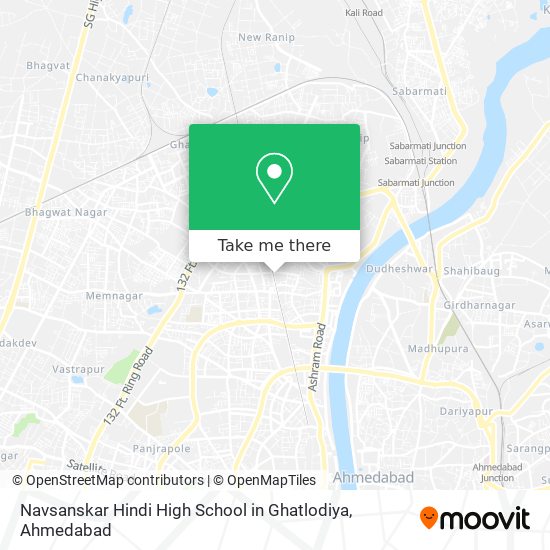 Navsanskar Hindi High School in Ghatlodiya map