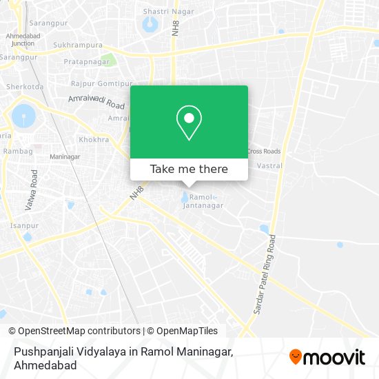 Pushpanjali Vidyalaya in Ramol Maninagar map