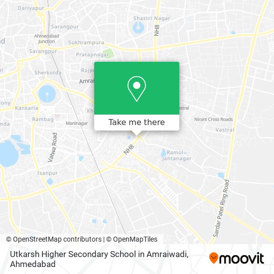 Utkarsh Higher Secondary School in Amraiwadi map