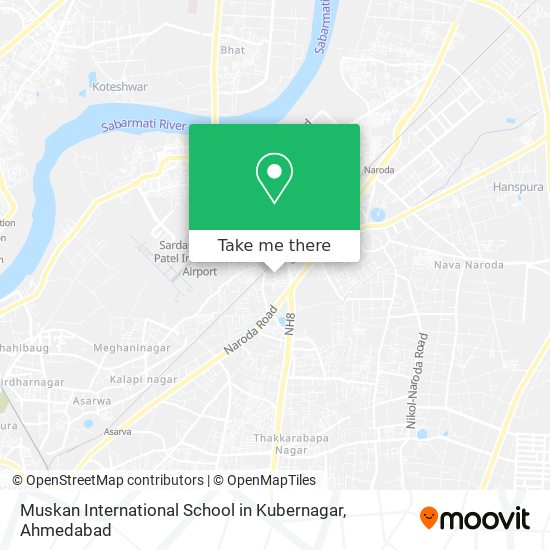 Muskan International School in Kubernagar map