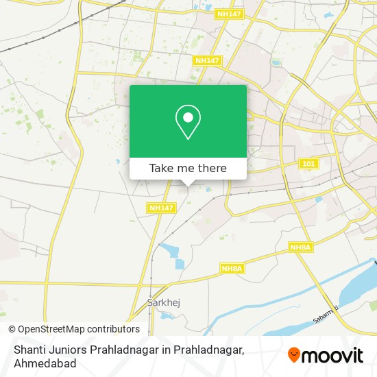 Shanti Juniors Prahladnagar in Prahladnagar map
