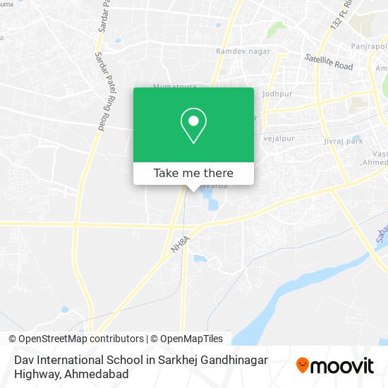 Dav International School in Sarkhej Gandhinagar Highway map