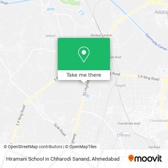 Hiramani School in Chharodi Sanand map