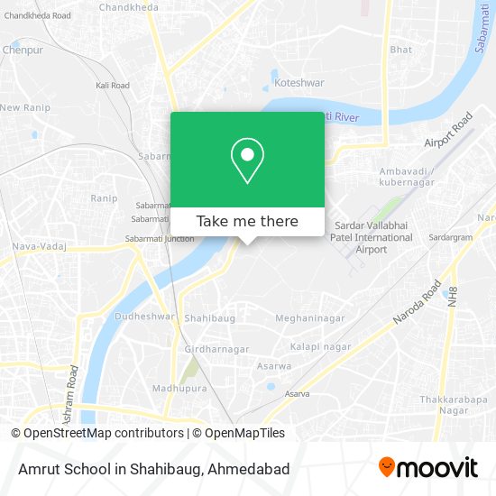 Amrut School in Shahibaug map