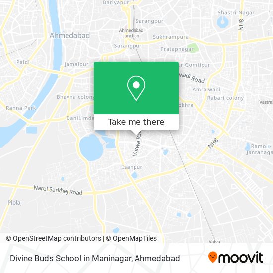 Divine Buds School in Maninagar map
