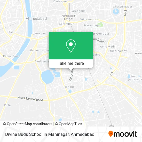 Divine Buds School in Maninagar map