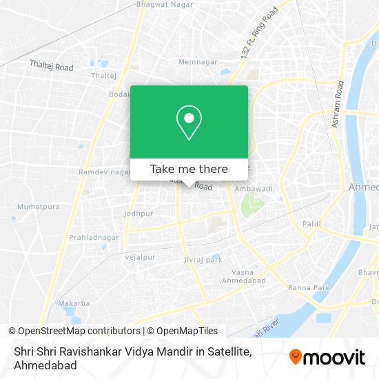 Shri Shri Ravishankar Vidya Mandir in Satellite map
