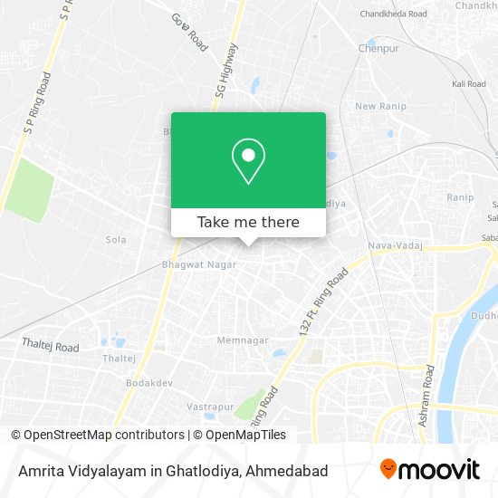 Amrita Vidyalayam in Ghatlodiya map