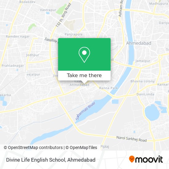 Divine Life English School map