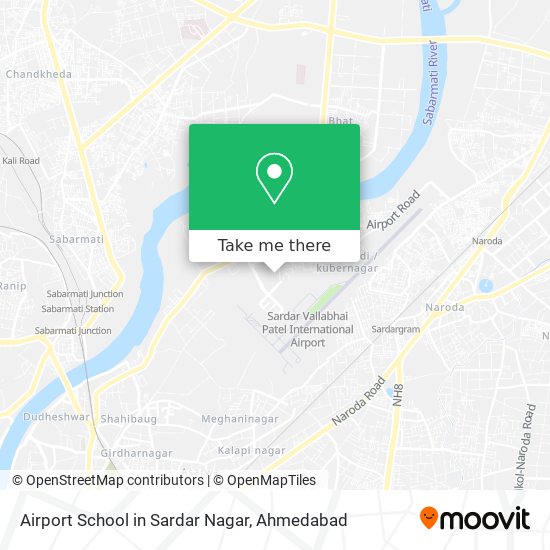 Airport School in Sardar Nagar map