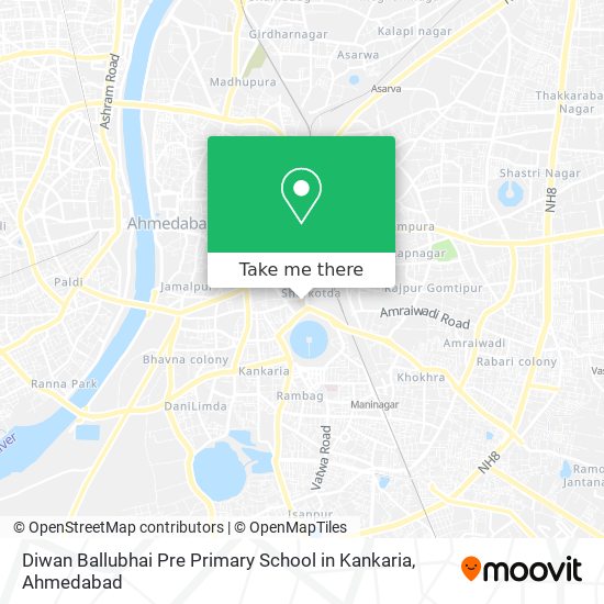 Diwan Ballubhai Pre Primary School in Kankaria map