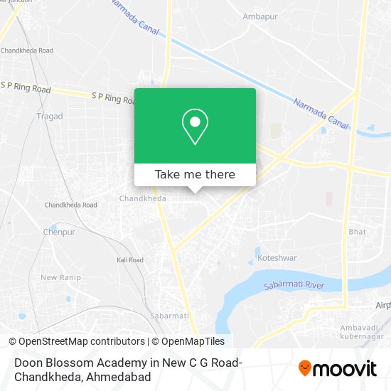 Doon Blossom Academy in New C G Road-Chandkheda map