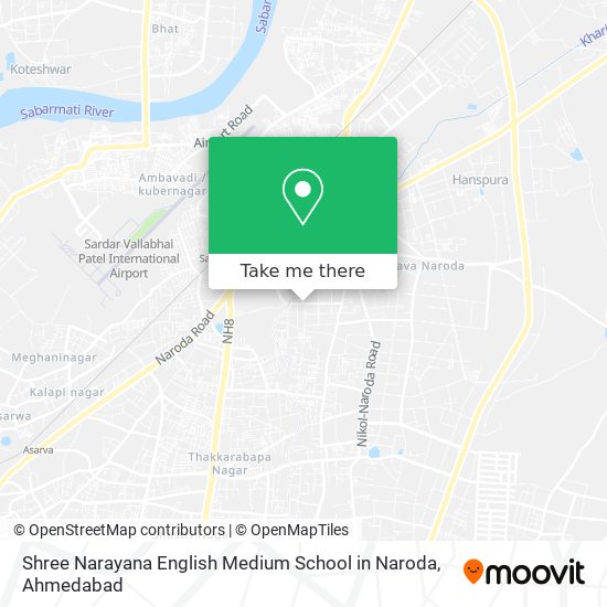 Shree Narayana English Medium School in Naroda map